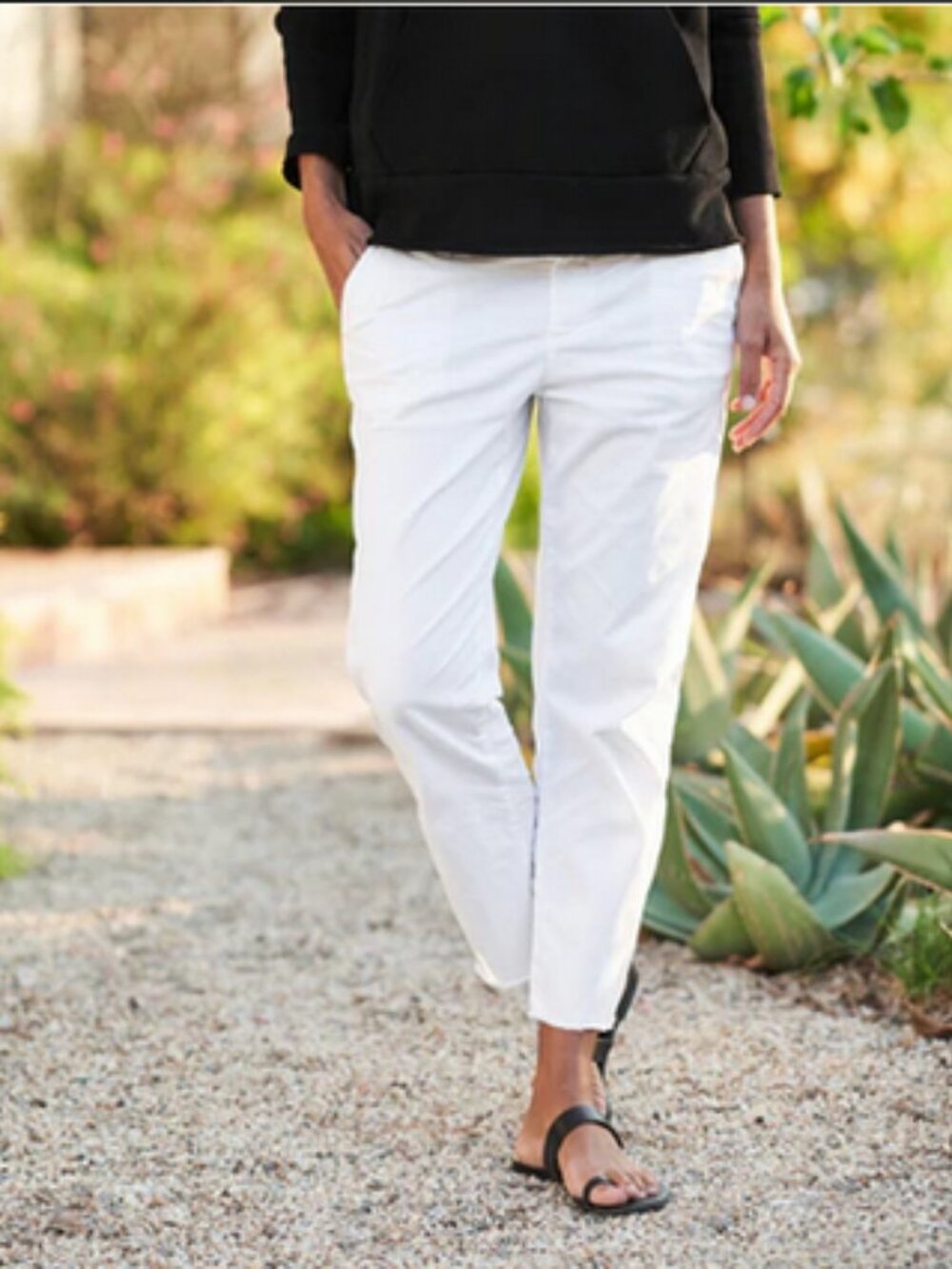 FRANK & EILEEN Italian Chino Wicklow - White Stretch Denim